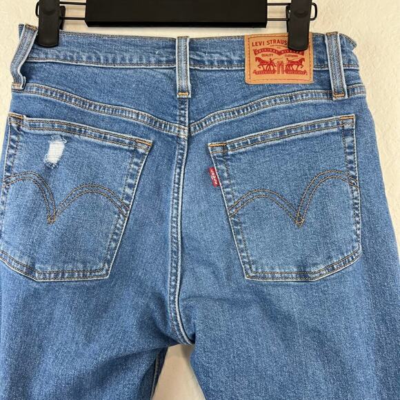 Levi's Wedgie Fit Skinny Women's Jeans in Sun Devil Trashed Denim Size 27 - Picture 7 of 10